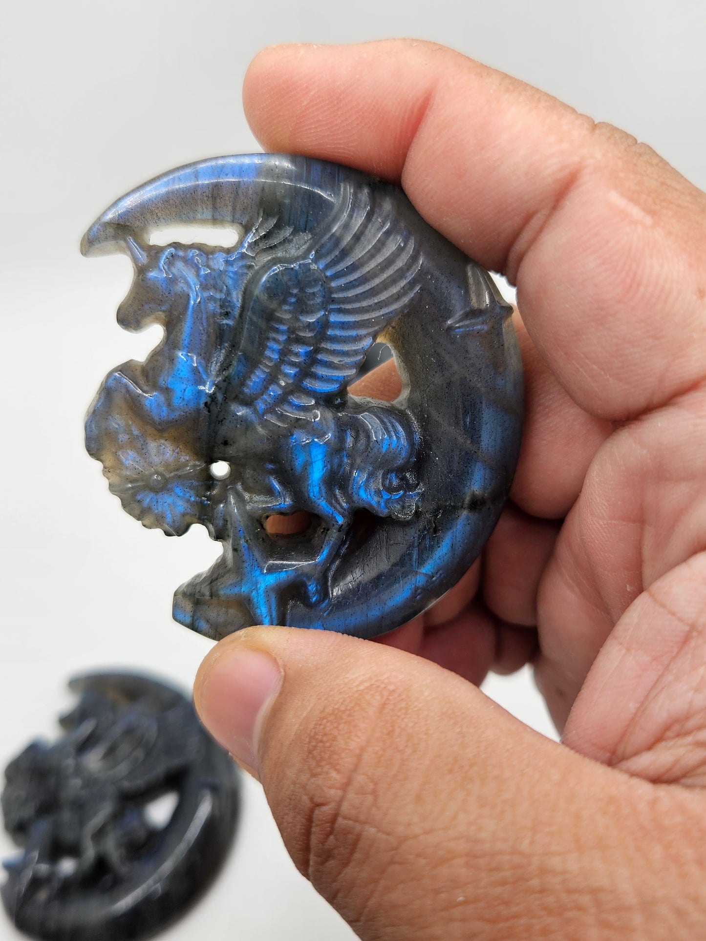 Labradorite Unicorn in Moon