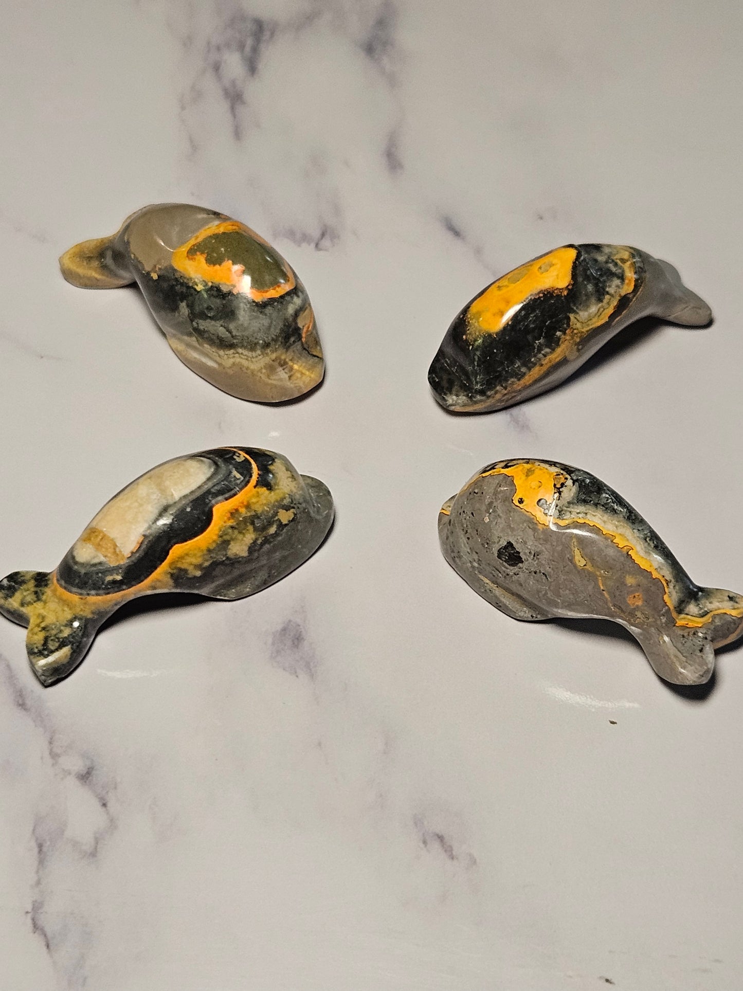 Bumblebee Jasper Dolphin Carving (Intuitively Picked)