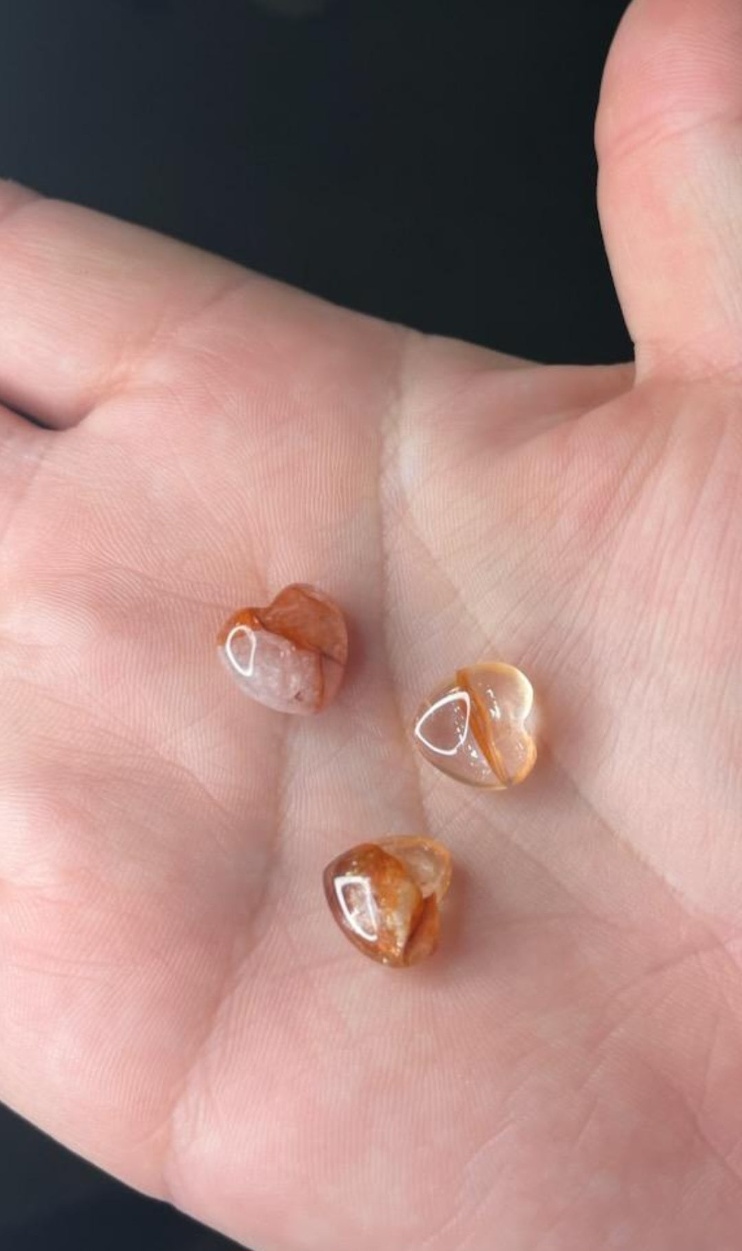 Fire Quartz Mini Hearts