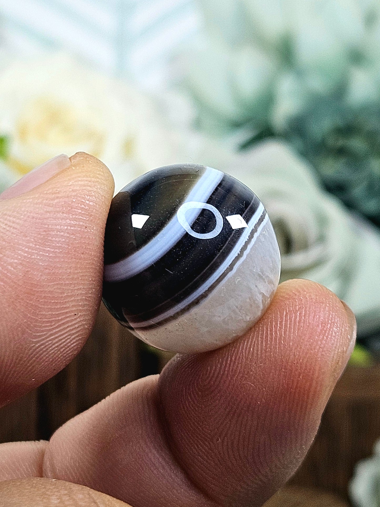 Agate Sphere with Quartz (mini)