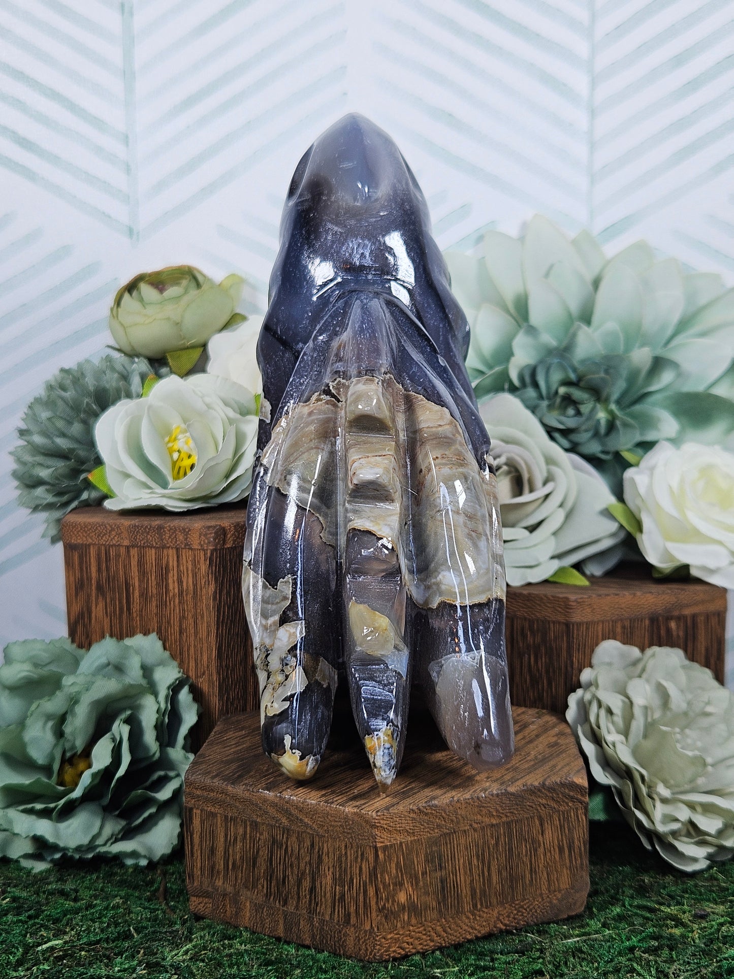 Volcano Agate Dragon Head, XL