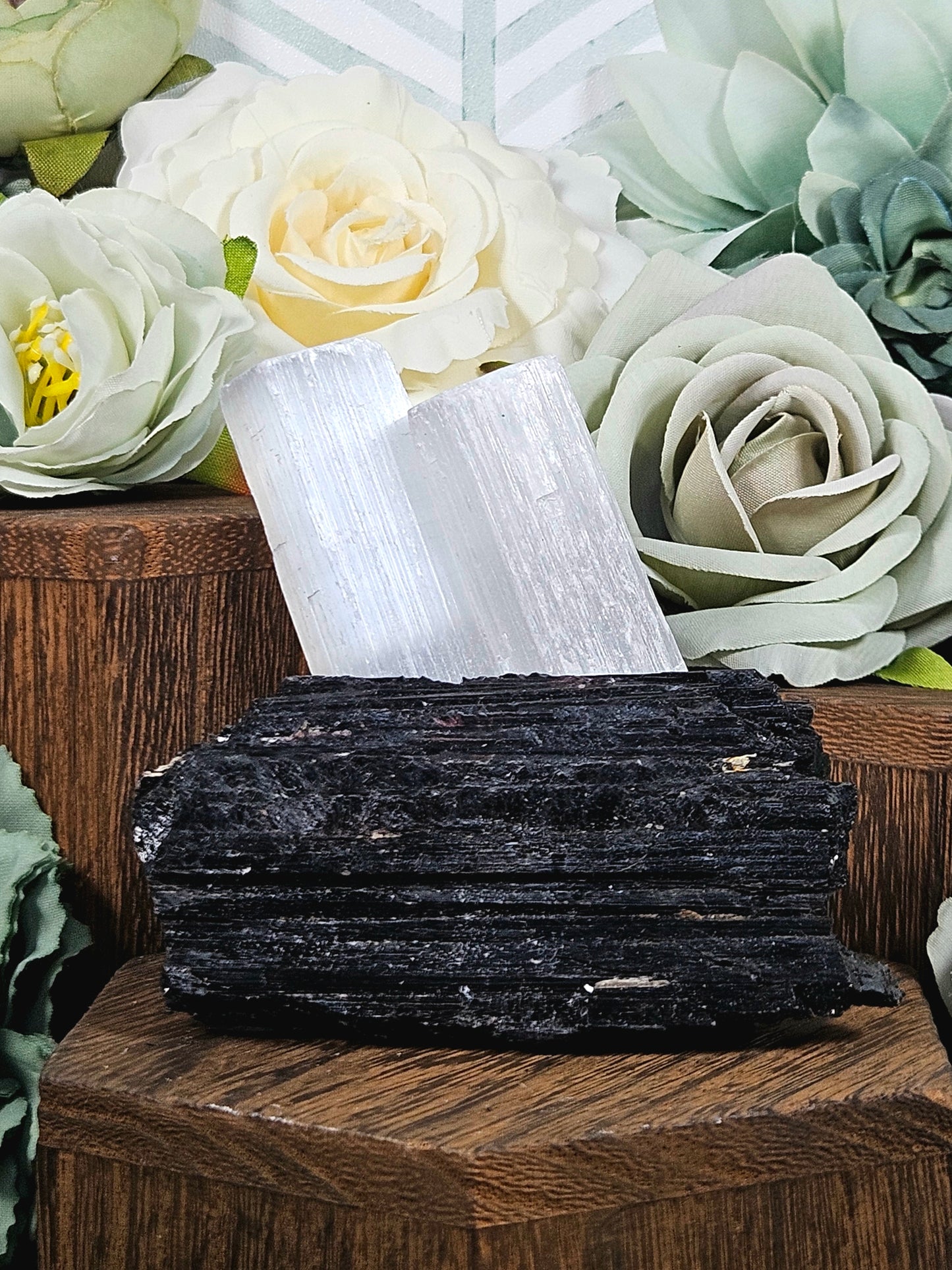 Protection Bundles - Black Tourmaline and Satin Spar