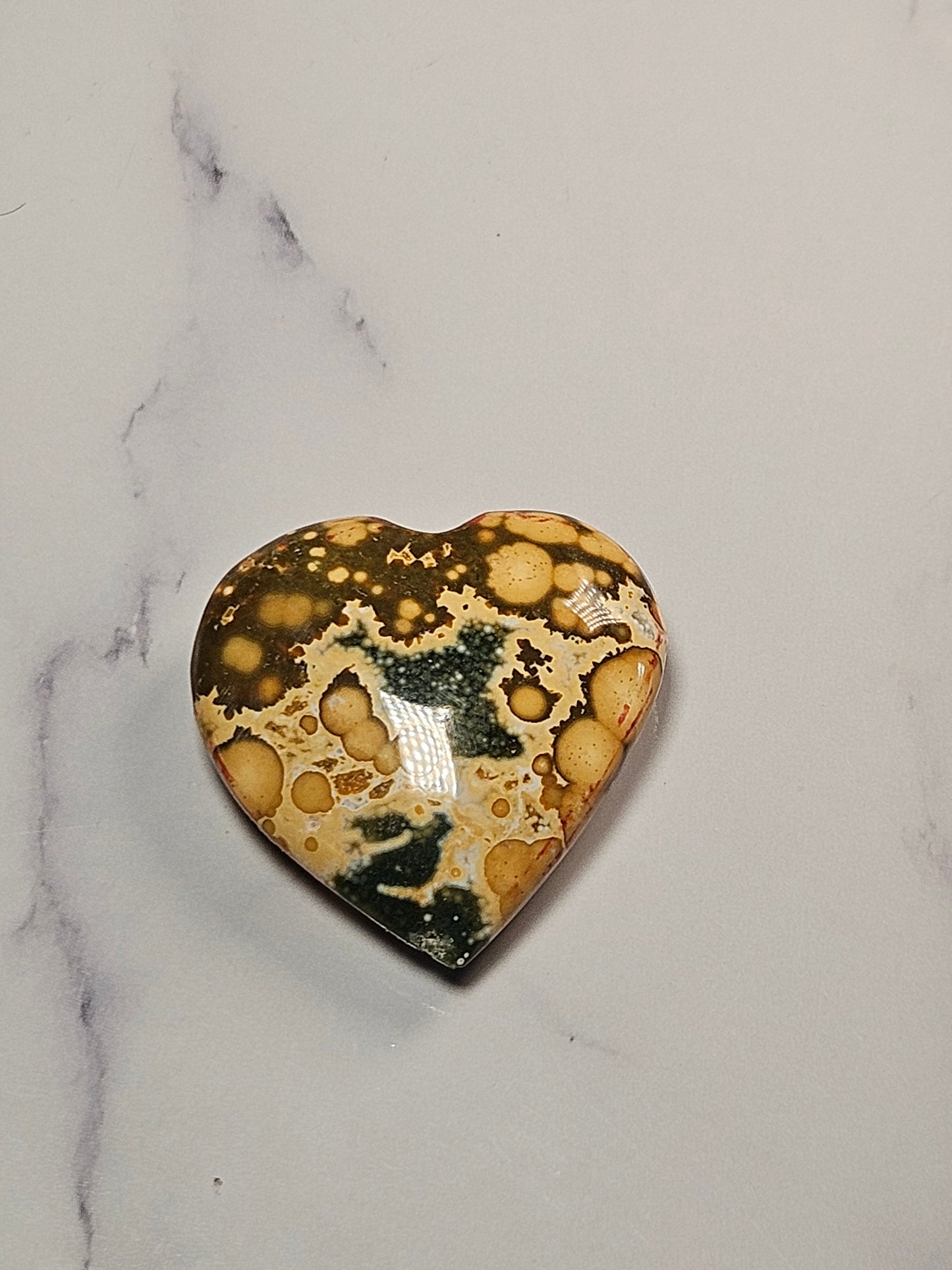 Sea Jasper Heart, Orbicular (Intuitively Picked)