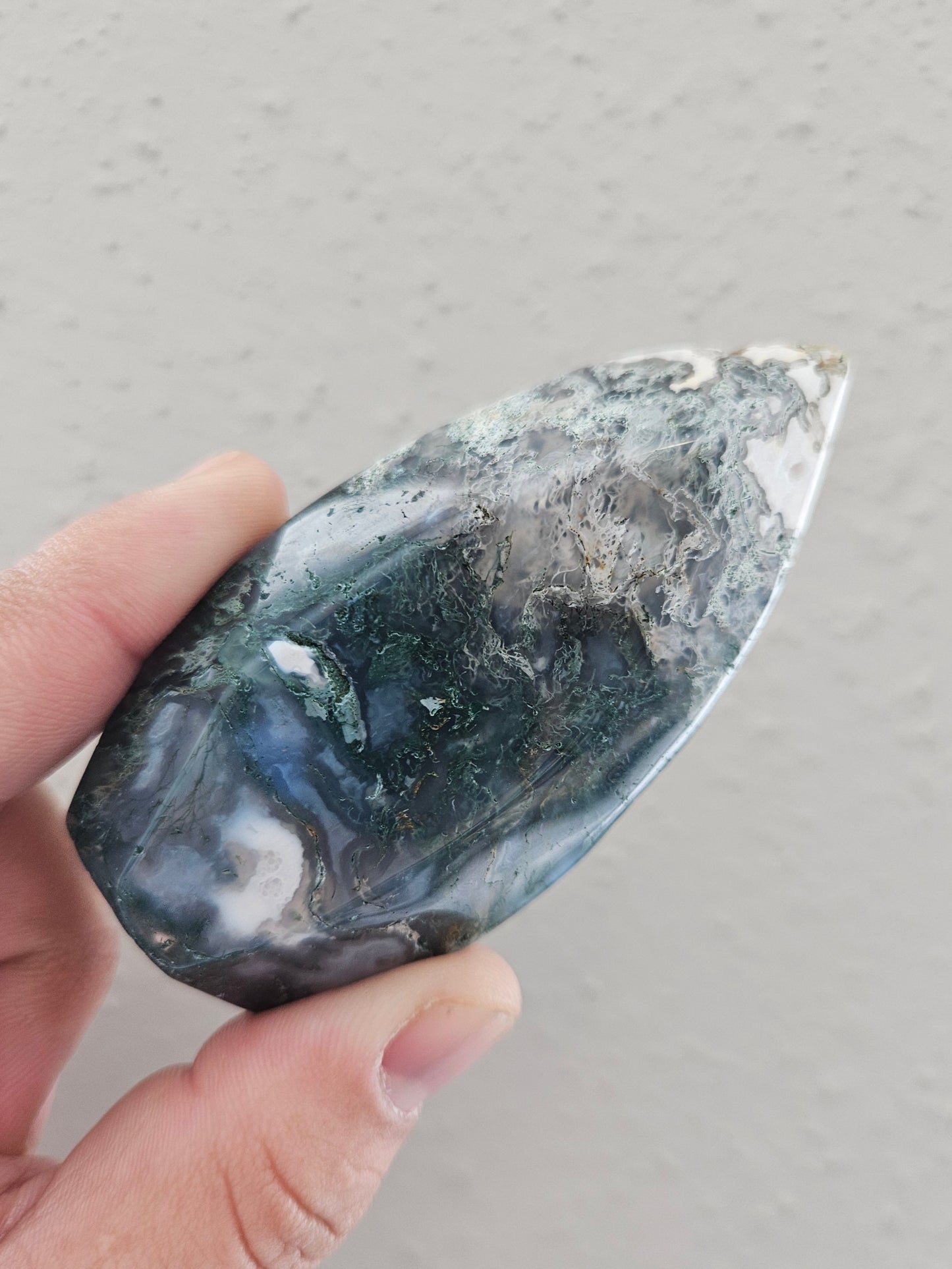 Moss Agate "Beveled" Flame