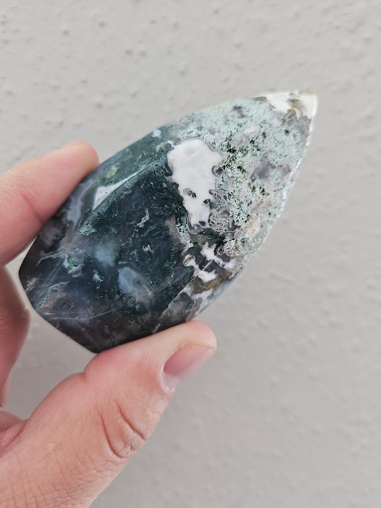 Moss Agate "Beveled" Flame