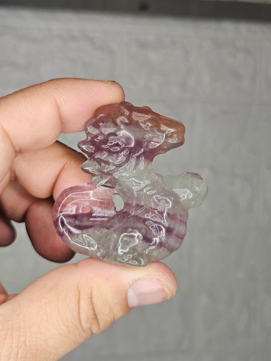 Fluorite Dragon Carving (You Pick)