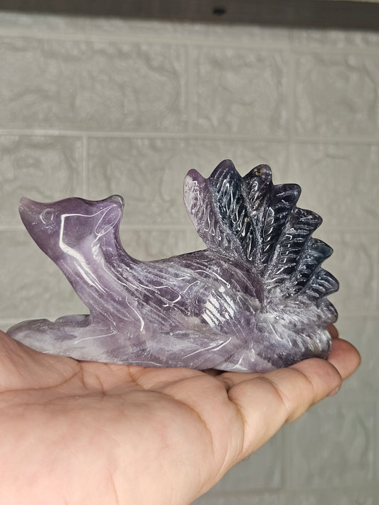 Fluorite Fox Carving (You Pick)