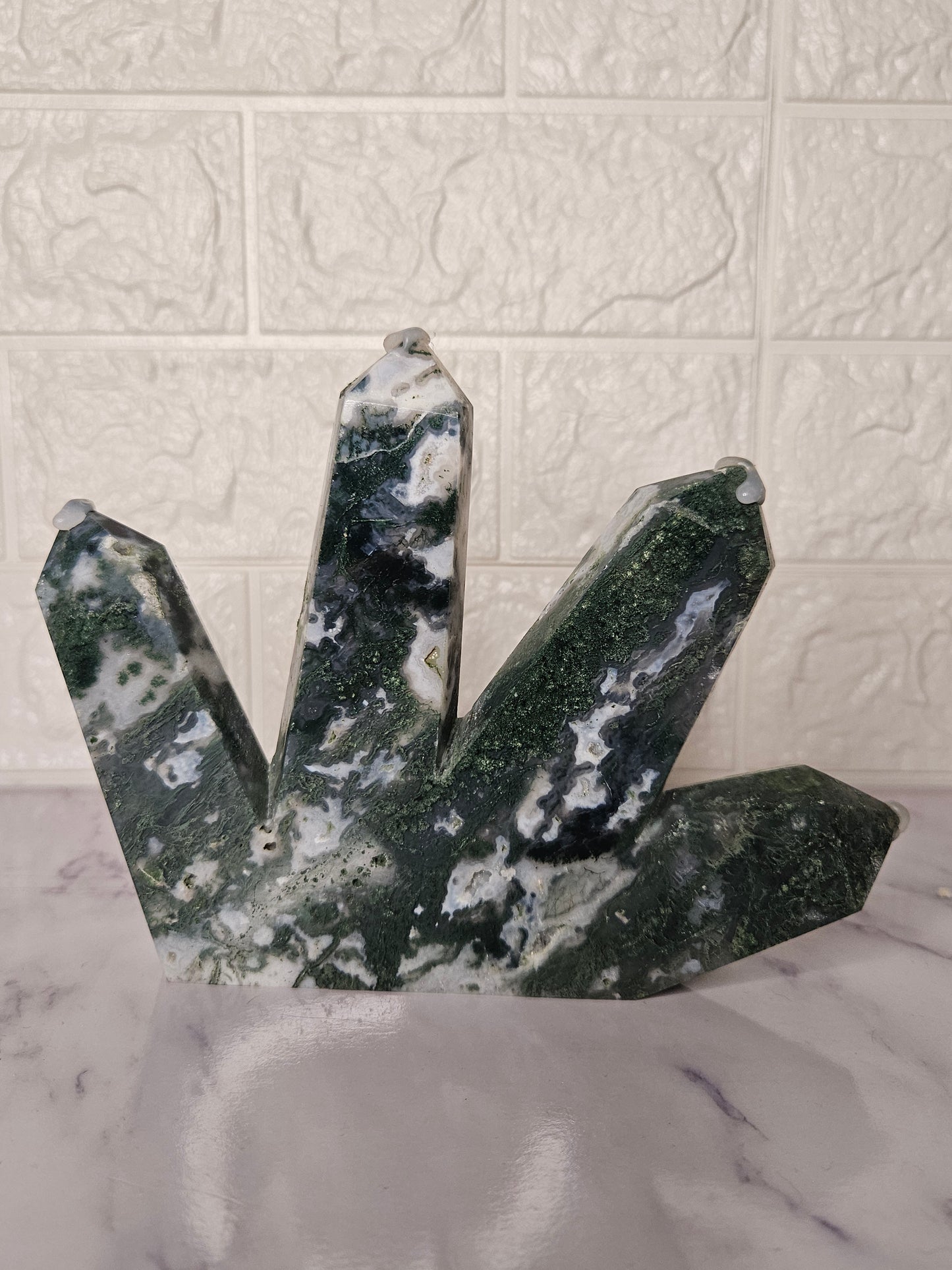 Moss Agate Statement Piece