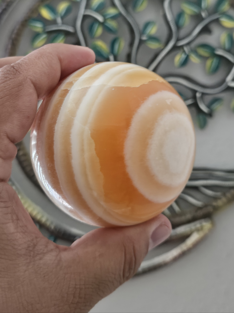 Orange Calcite Sphere