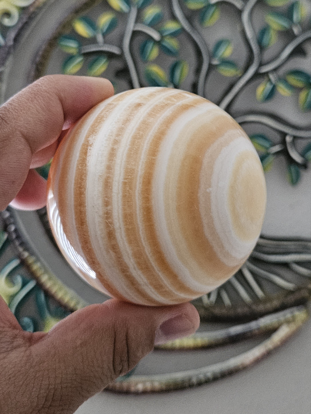 Orange Calcite Sphere