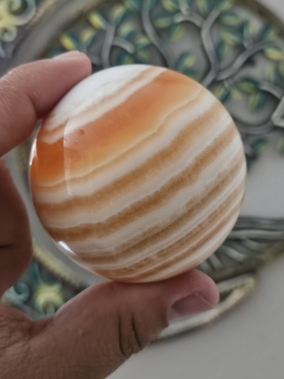 Orange Calcite Sphere