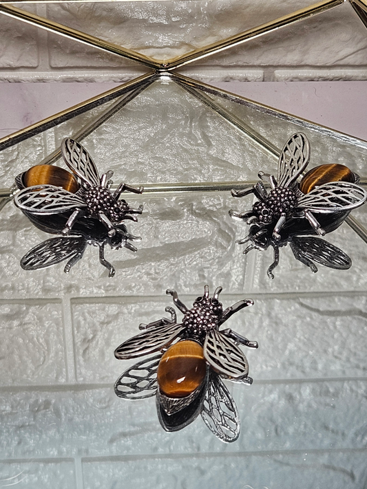 Tiger Eye Bumblebee Bee Pin/Pendant