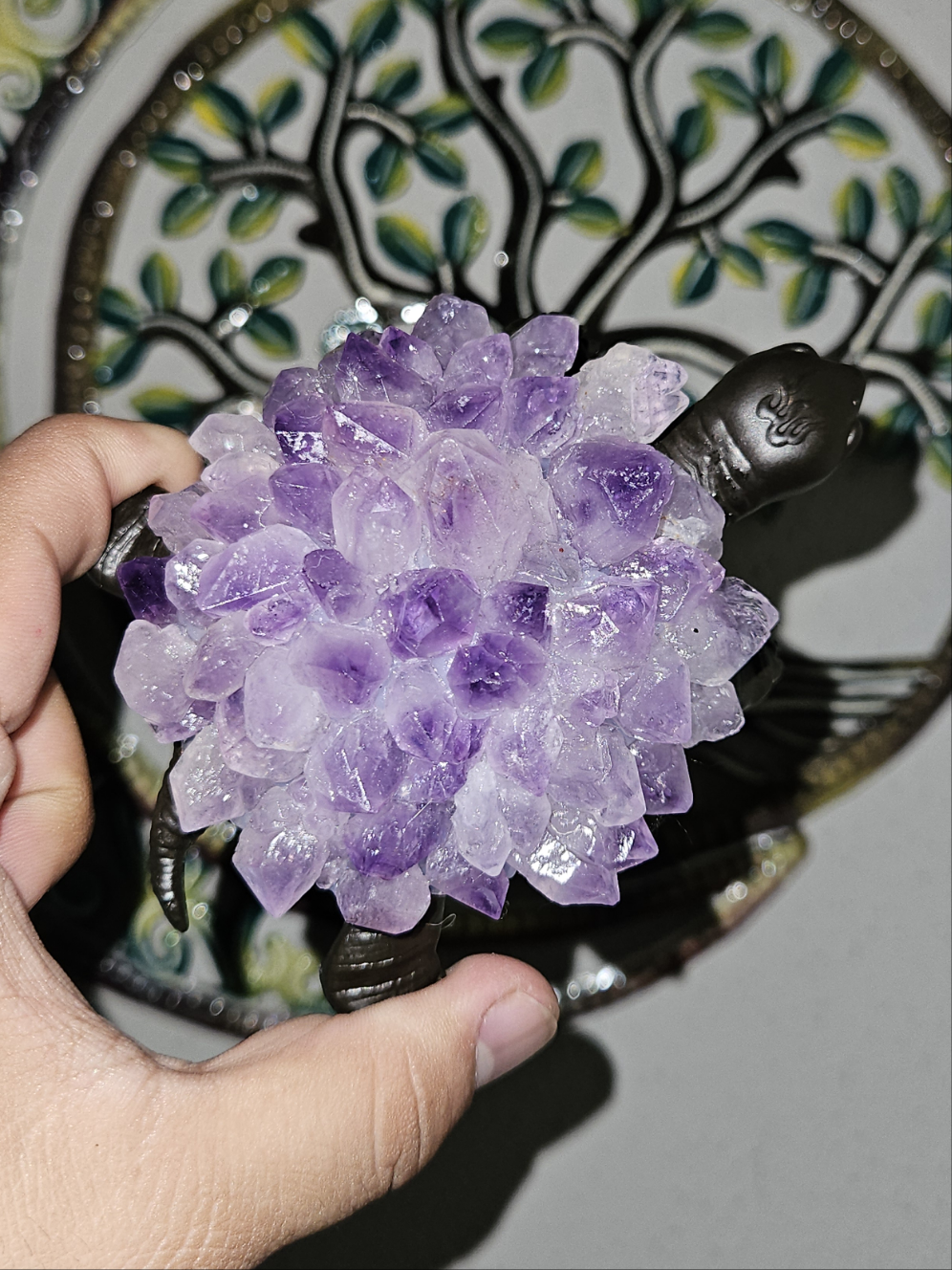 Amethyst Cluster Turtle