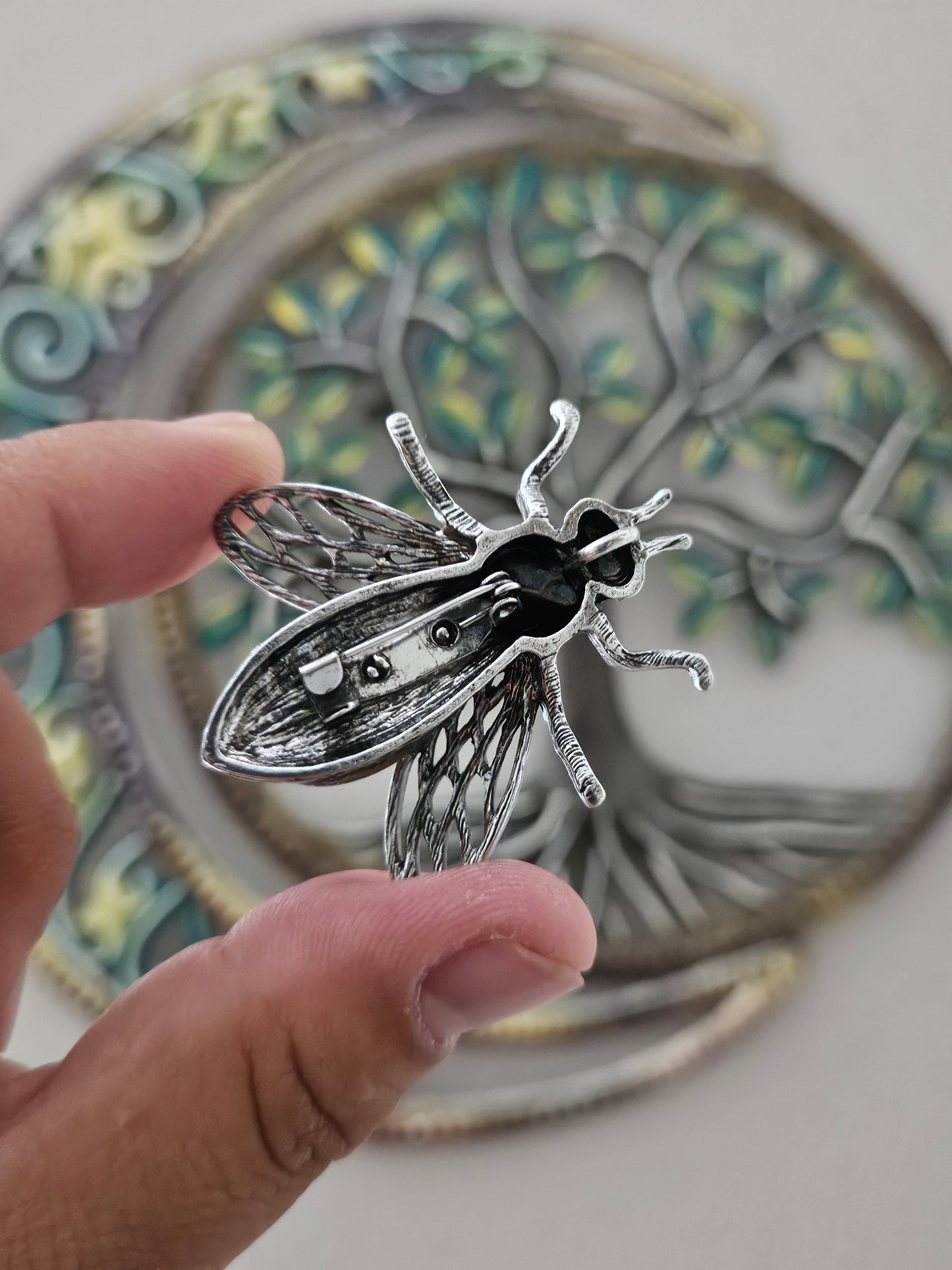 Tiger Eye Bumblebee Bee Pin/Pendant